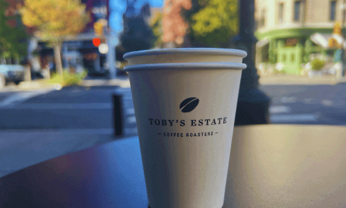 Coffee cup from Tobys Estate Cafe West Village 1 1 1
