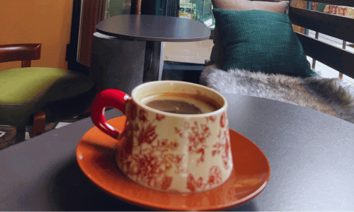 a cup of coffee on Sunriset Cafe West Village 1 1 1