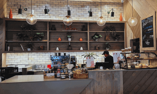 Natura Café Chelsea – Coffee at Dream Downtown Hotel 3 Espresso bar at Natura Café Chelsea coffee shop in Chelsea Manhattan NYC near The High Line