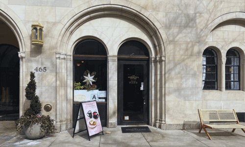 Cafe Ambrosia Chelsea – Best Coffee Near High Line NYC 3 front entrance of Cafe Ambrosia Chelsea on 23rd Street near the High Line New York City