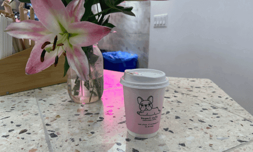 Kawaii Coffee West Village – Best Vietnamese Coffee NYC 4 Situationship latte at Kawaii Coffee West Village Vietnamese coffee shop in NYC served in takeaway cup