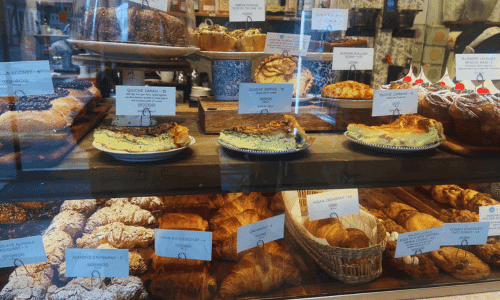 pastry display at Maman West Village NYC near Chelsea Market Manhattan